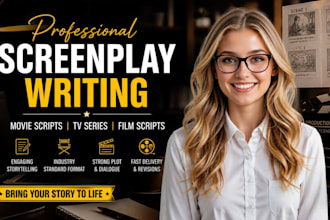 write movie scripts screenplays TV series and film script writing