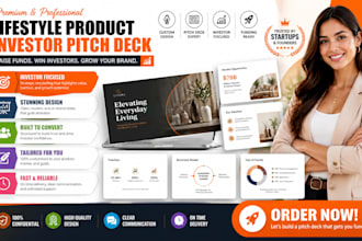 lifestyle product investor brand fundraising investor sales pitch deck design