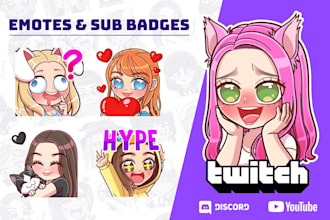 create custom twitch sub badges, emotes, and bit badges for streaming