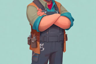 draw 2d game character or 2d game character