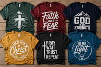 create a custom typography christian t shirt design christian streetwear t shirt