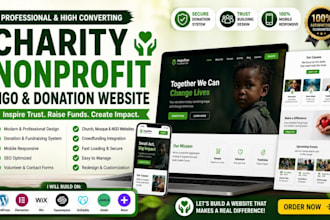 create a high trust nonprofit ngo or charity website with donation