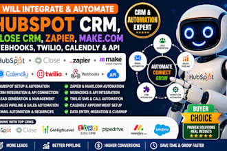 setup hubspot close crm sync webhook calendly make automation vapi twillo