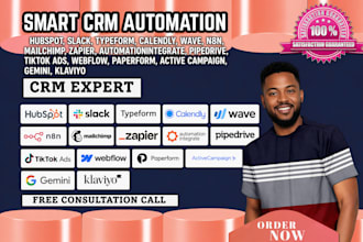 setup make com automation hubspot jotform twilio telegram stripe brevo shopify