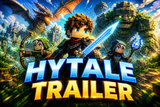 create professional hytale trailer for your server map with cinematic editing
