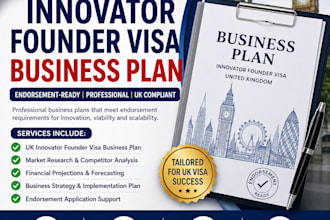 write UK innovator founder visa business plan for endorsement