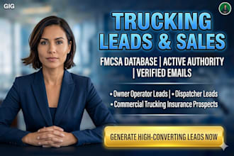 generate targeted truck owner leads, fmcsa dispatcher leads, and insurance leads