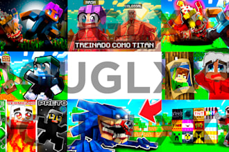 a profesional minecraft thumbnail