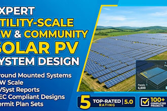 design utility scale mw ground mounted and community solar pv system design