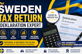 prepare and file sweden tax return deklaration income tax for businesses