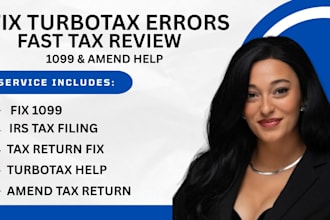 fix turbotax errors, amend 1040x and correct 1099 issues with accuracy