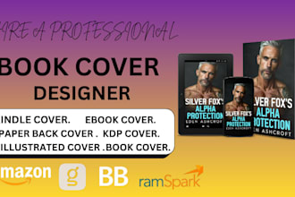 create a premium book cover design ebook illustrated cover kdp cover design