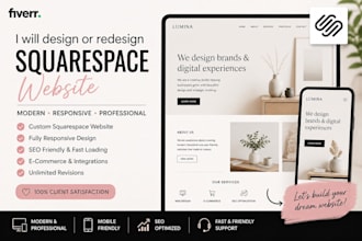 design a modern squarespace website for your business