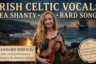 record irish celtic, sea shanty, medieval fantasy, pirate folk, and bard songs