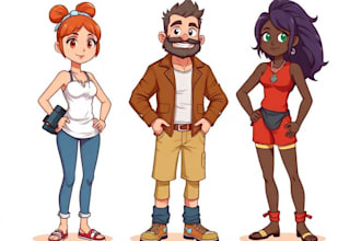 do custom cartoon illustration