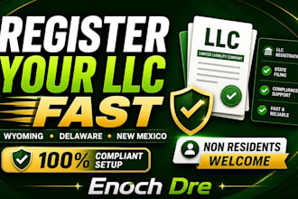 register llc in wyoming delaware or new mexico fast