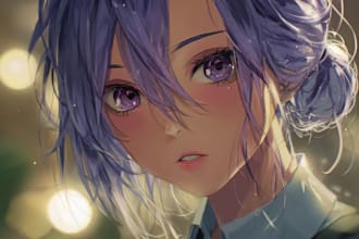 drawing anime artwork illustration with high quality