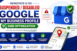 reinstate and fix suspended disabled google my business profile gmb optimization
