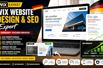 create germany wix website design, redesign wix website, german wix website SEO