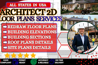 redraw floor plan for real estate agent and stamp
