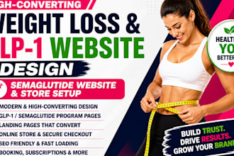 build weight loss website health fitness website glp1 semaglutide store setup