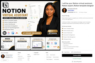 be your notion virtual assistant, notion expert, and notion template designer