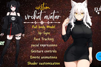 custom anime vtuber model, 3d vrchat avatar, furry nsfw, with facial tracking