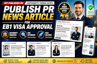 publish PR news article for eb1 visa approval on authority websites