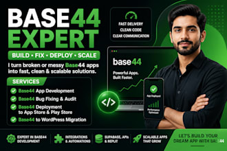 base44 webapp base44 expert base44 bug fix base44 deployment base44 app publish
