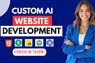 develop ai website, ai chatbot, ai web application, ai website development
