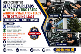generate auto glass leads window installation leads window tinting sales funnel