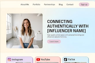 build squarespace influencer website design personal brand website portfolio sit