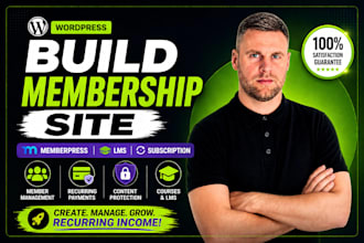 build wordpress membership website memberpress lms subscription website