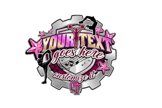 create modern dance and cheerleading logo t shirt design