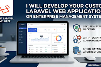 develop a custom laravel web application