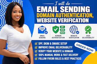 do email sending domain authentication, website verification