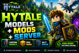 create custom hytale models mods plugins and server setup