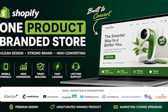 build one product shopify store, landing page, branded dropshipping gempages