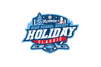 design hockey tournament holiday cheer logo