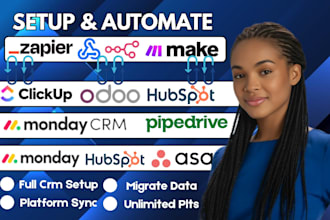 setup monday crm pipedrive hubspot install espo slack airtable clickup dubsado