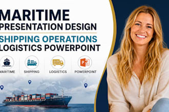 maritime presentation design, shipping operations slides, logistics powerpoint