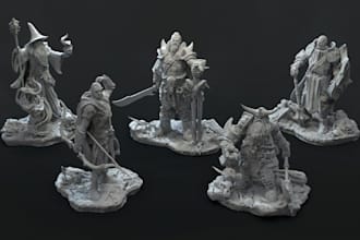 3d print and paint action miniature tabletop custom 3d printed figures aos dnd