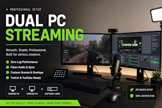 setup dual PC stream with obs for smooth lag free performance