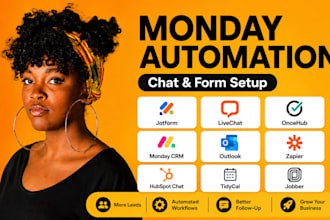 setup monday CRM automation with custom jotform integration and sales dashboard