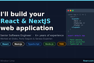 build your react or nextjs application