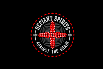 design monogram spirits defiant distillery logo