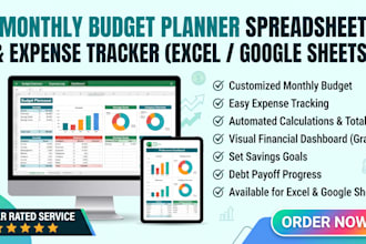 create monthly budget planner spreadsheet, expense tracker excel google sheet