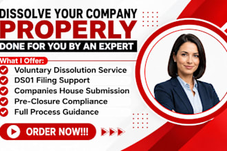 handle UK company strike off ds01 filing and voluntary dissolution as an expert