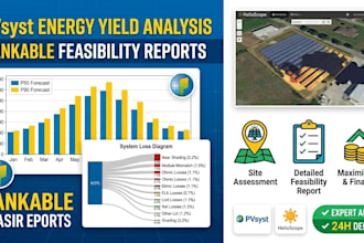 provide solar feasibility reports and pvsyst energy yield analysis