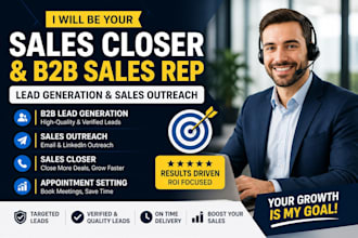 sales closer sales representative lead generation b2b sales agent sales rep